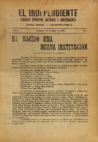 Portada de El Independiente