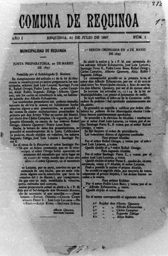 Portada de Comuna de Requínoa