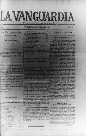 Portada de La Vanguardia